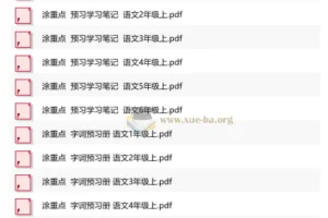 字词预习册+学习笔记 25年新领程涂重点1-6语文上