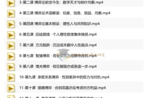 浙江大学蒋文华老师讲博弈论