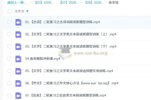 陈瑞春 高中语文 2026高三高考语文 二轮 寒假班春季班