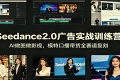 【精】Seedance2.0广告实战训练营：AI做图做影视，模特口播带货全赛道复刻