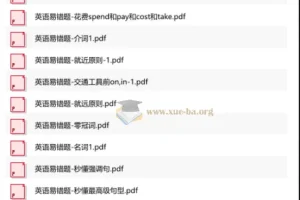 付费资料 小红书爆火的英语易错知识点合集