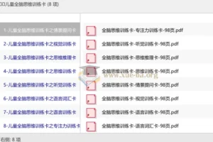 儿童全脑思维训练卡