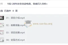 26年AI全自动电商，保底日入500+