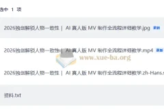 2026独创解锁人物一致性 AI 真人版 MV 制作全流程详细教学
