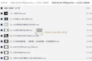 均哥OpenClaw一人公司入门训练营