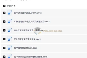 2026初中语文 文言文解析技巧+练习 （中考版）
