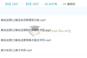 2027 高三高考化学 张苗苗 一轮暑假班