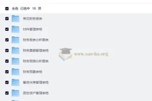 200套专业财务表格精美模板