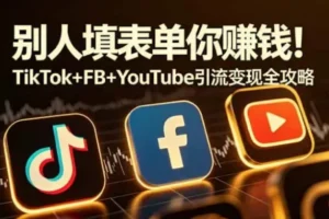 别人填表单你赚钱！TikTok+FB+YouTube 引流变现全攻略【原创双语字幕】