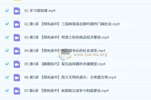 2027高中高一历史 任旺 暑假班