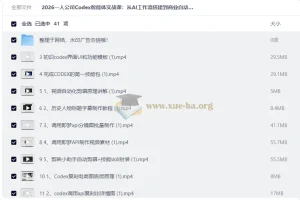 2026一人公司Codex智能体实战课