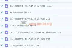 【2024A+ 秋季班 下 】初一数学培训班（徐丝雨）