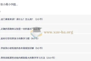 张小青小学数学规划课，京城名师系统讲解学习方法与提分策略