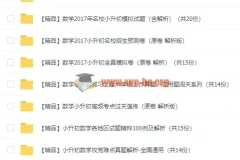 几百套小升初试卷，有答案详解（数学）