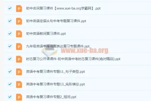 初中中考英语复习课件试题合集