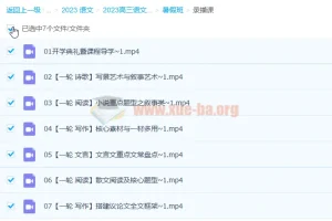 2023高考语文 成瑞瑞 一轮暑假班 直播录播课 秋季班更新2讲