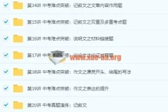 2018中考二轮 语文专题突破冲刺满分班16讲王帆主讲