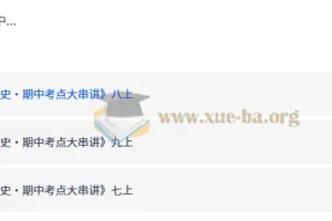 2026 初中历史•期中考点大串讲 上