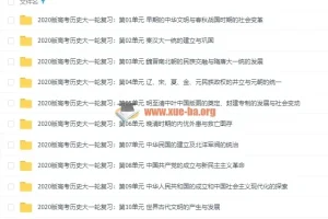 备战2020高考历史一轮复习（课件+讲义+优选练习）