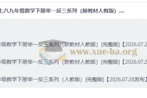 【上好课】七八九年级数学下册举一反三系列（新教材人教版）