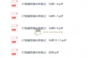 2027考研政治 腿姐 强化班笔记 刷题计划