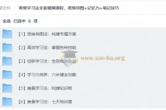 费曼学习法全套视频课程，思维导图+记忆力+笔记技巧